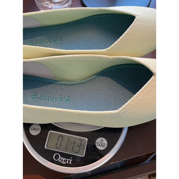 Rothy's The Point II Flats Sour Apple Green Teal Women's 9 - Picture 12 of 12